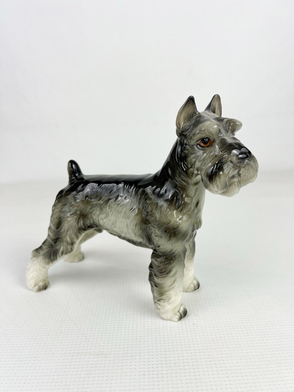 Vintage Shafford Japan Schnauzer Dog Porcelain Figurine 7 in Number 160 Collect